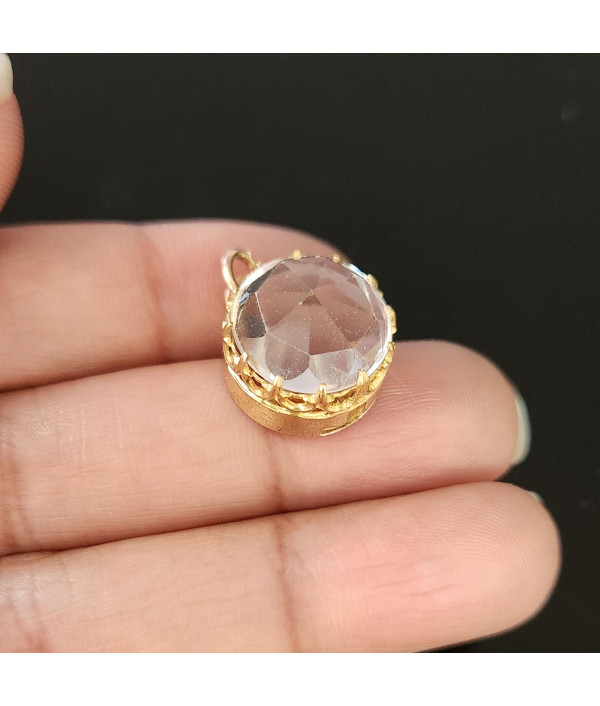 Vintage Rock Crystal Pendant Charm in 9ct Gold Vintage Rock Crystal Pendant Charm in 9ct Gold