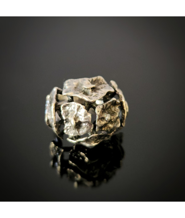 Vintage Modernist Sterling Silver Sculpt...
