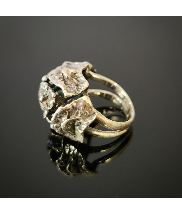 Vintage Modernist Sterling Silver Sculptural Ring