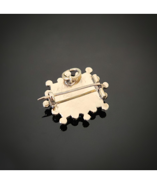 Victorian Pearl and Garnet Woven Hair Mourning Brooch in 12K Gold Victorian Pearl and Garnet Woven Hair Mourning Brooch in 12K Gold