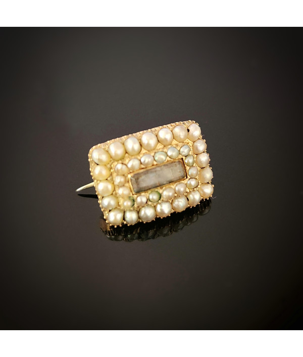 Georgian Pearl Mourning Ring with Inscription – Dated 1825 Georgian Pearl Mourning Ring with Inscription – Dated 1825