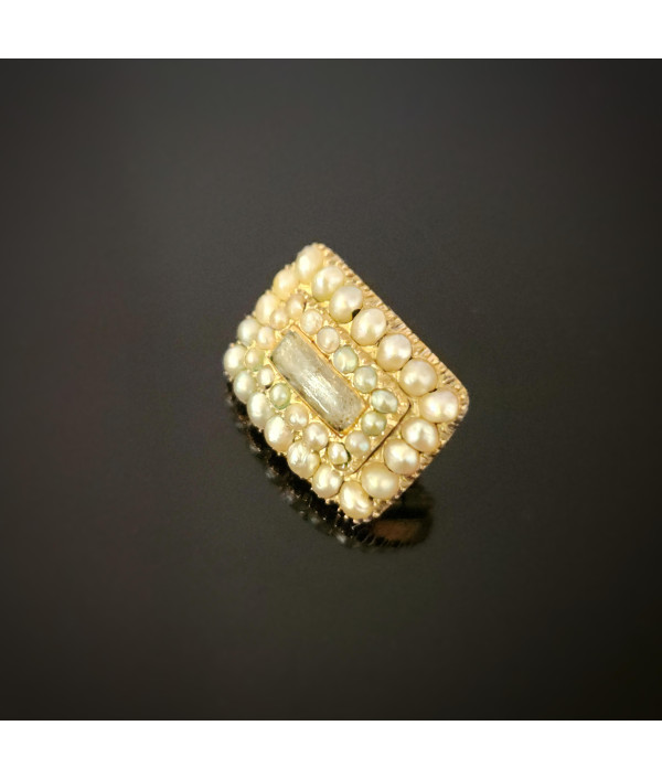 Georgian Pearl Mourning Ring with Inscription – Dated 1825 Georgian Pearl Mourning Ring with Inscription – Dated 1825