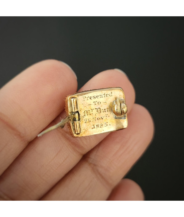 Georgian Pearl Mourning Ring with Inscription – Dated 1825 Georgian Pearl Mourning Ring with Inscription – Dated 1825