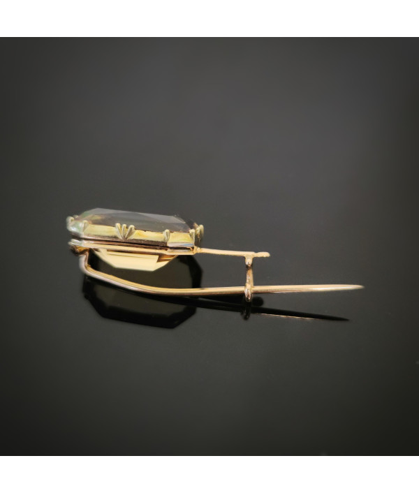 Victorian 18ct Gold Citrine Brooch – c.1860s–1880s Victorian 18ct Gold Citrine Brooch – c.1860s–1880s