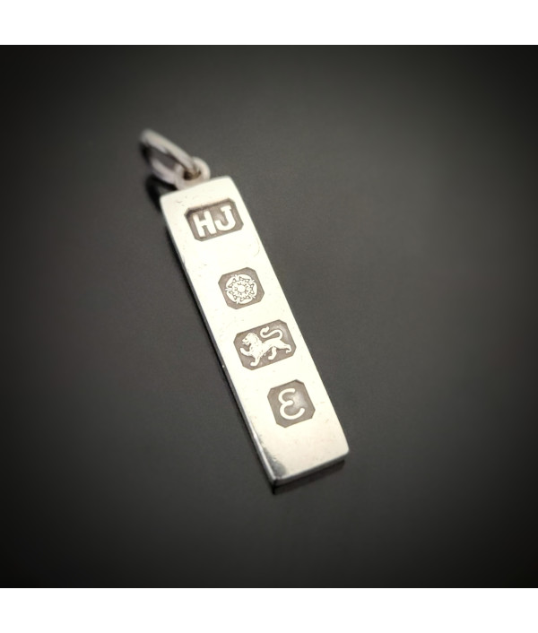 Vintage Sterling Silver Ingot Pendant �...