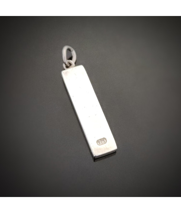 Vintage Sterling Silver Ingot Pendant – Sheffield 1979, Maker HJ Vintage Sterling Silver Ingot Pendant – Sheffield 1979, Maker HJ