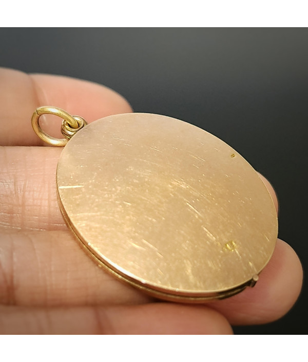 Antique 15ct Gold Monogrammed Photo Locket – Late Victorian to Edwardian Era