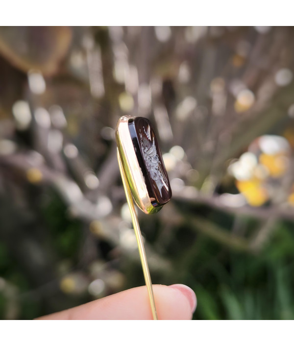 Antique Intaglio Stickpin Depicting Hermes, Set in 9ct Gold Antique Intaglio Stickpin Depicting Hermes, Set in 9ct Gold