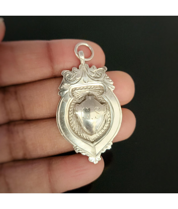 Sterling Silver Fob Medallion 
