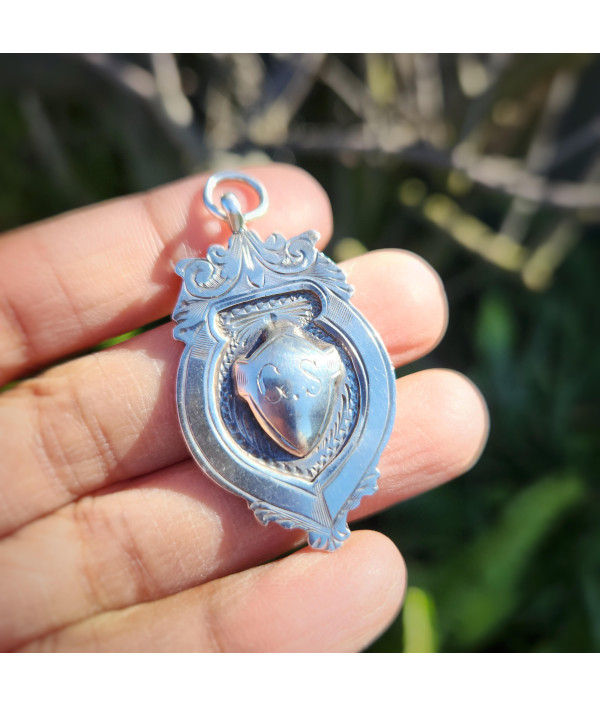 Sterling Silver Fob Medallion 
