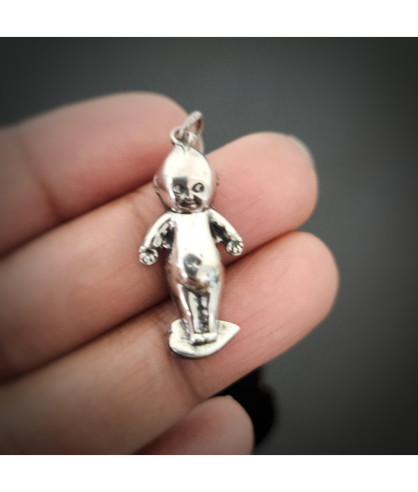 Edwardian Sterling Silver Kewpie Doll Charm – Australian Made c.1910