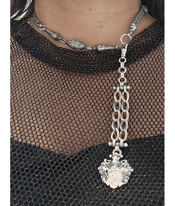 Antique Silver and Rolled Gold Watch Chatelaine Antique Silver and Rolled Gold Watch Chatelaine