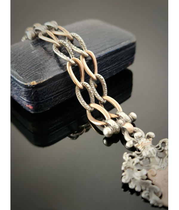 Antique Silver and Rolled Gold Watch Chatelaine Antique Silver and Rolled Gold Watch Chatelaine