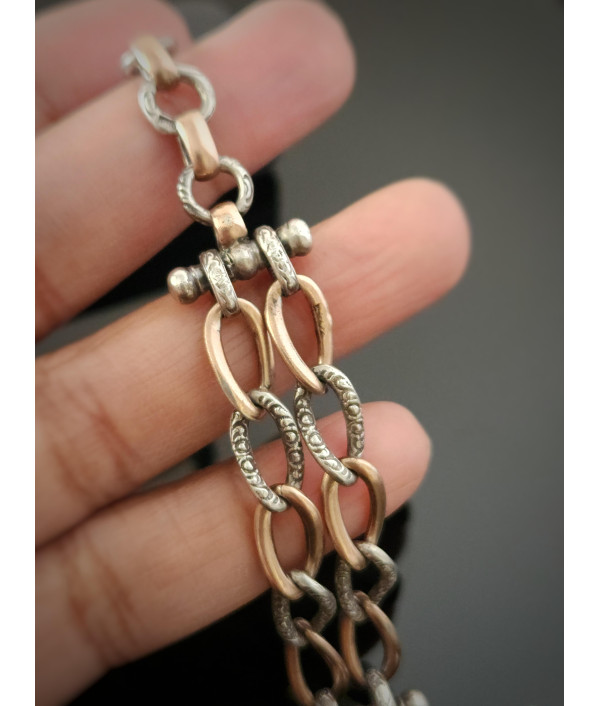 Antique Silver and Rolled Gold Watch Chatelaine Antique Silver and Rolled Gold Watch Chatelaine