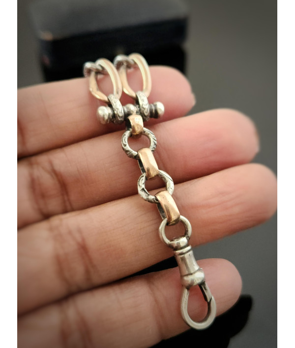 Antique Silver and Rolled Gold Watch Chatelaine Antique Silver and Rolled Gold Watch Chatelaine