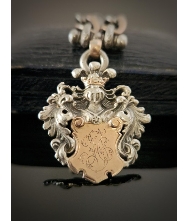 Antique Silver and Rolled Gold Watch Cha...