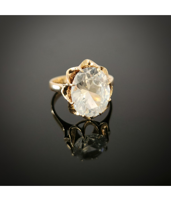 Vintage 14k Rose Gold Synthetic Spinel R...