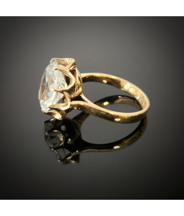 Vintage 14k Rose Gold Synthetic Spinel Ring