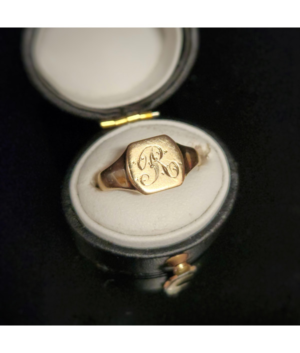 Antique 9ct Gold Rectangular S...