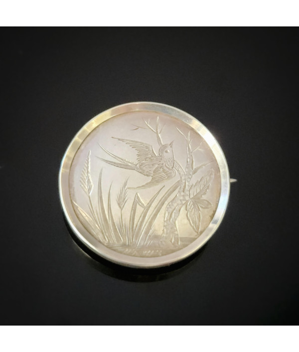 Victorian Aesthetic Movement Sterling Silver Bird Brooch Victorian Aesthetic Movement Sterling Silver Bird Brooch