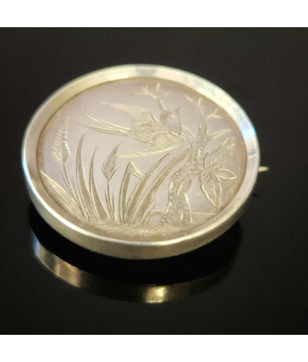Victorian Aesthetic Movement Sterling Silver Bird Brooch Victorian Aesthetic Movement Sterling Silver Bird Brooch