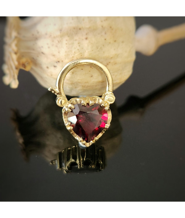 Pending - Vintage Heart Shaped Garnet Pa...