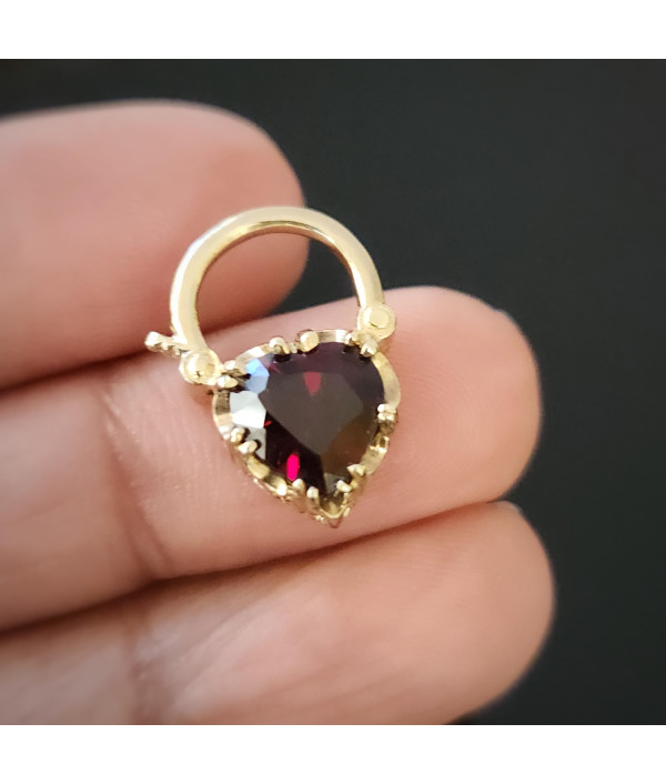 Pending - Vintage Heart Shaped Garnet Padlock Pendant in 9ct Gold Pending - Vintage Heart Shaped Garnet Padlock Pendant in 9ct Gold