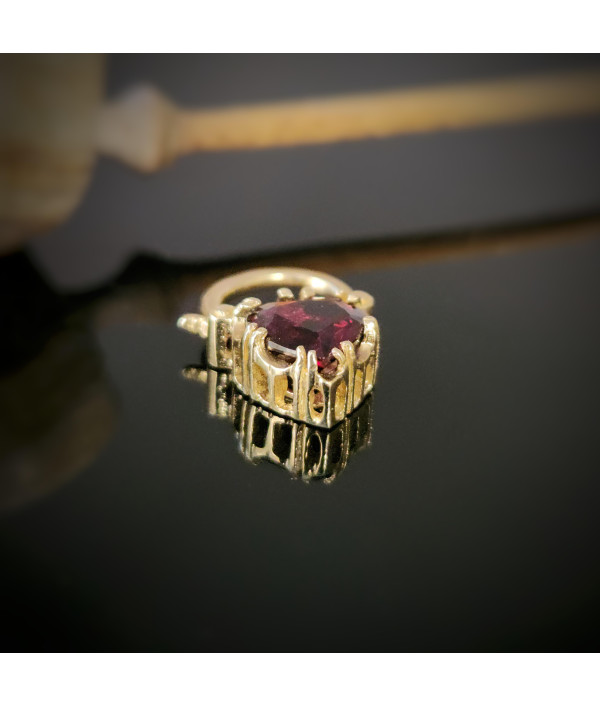 Pending - Vintage Heart Shaped Garnet Padlock Pendant in 9ct Gold Pending - Vintage Heart Shaped Garnet Padlock Pendant in 9ct Gold