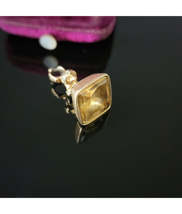 Antique Citrine Fob Seal in Rolled Gold - Gold Case Antique Citrine Fob Seal in Rolled Gold - Gold Case