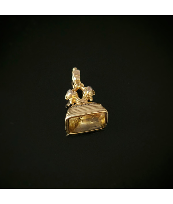 Antique Citrine Fob Seal in Rolled Gold ...