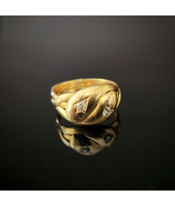 Antique Victorian Double Entwined Serpent Ring – Birmingham 1898 Antique Victorian Double Entwined Serpent Ring – Birmingham 1898