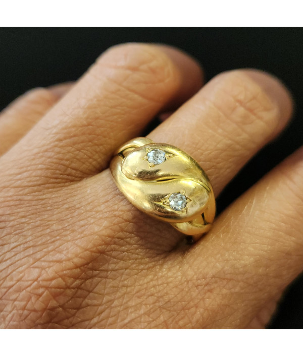 Antique Victorian Double Entwined Serpent Ring – Birmingham 1898 Antique Victorian Double Entwined Serpent Ring – Birmingham 1898