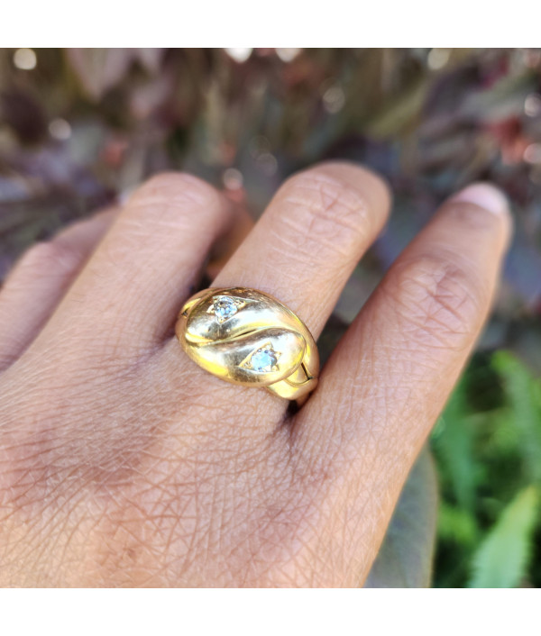 Antique Victorian Double Entwined Serpent Ring – Birmingham 1898 Antique Victorian Double Entwined Serpent Ring – Birmingham 1898