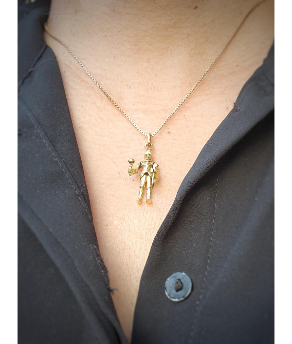 Vintage Articulated Knight Charm in 9ct Yellow Gold Circa 1960 Vintage Articulated Knight Charm in 9ct Yellow Gold Circa 1960