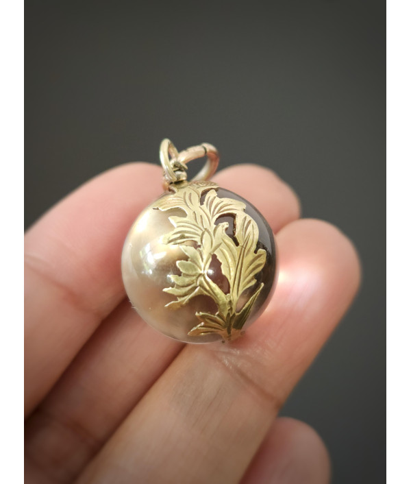 Antique Rock Crystal Pool of Light Pendant
