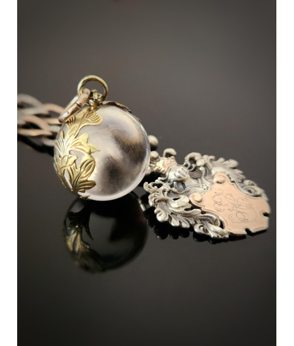 Antique Rock Crystal Pool of Light Pendant