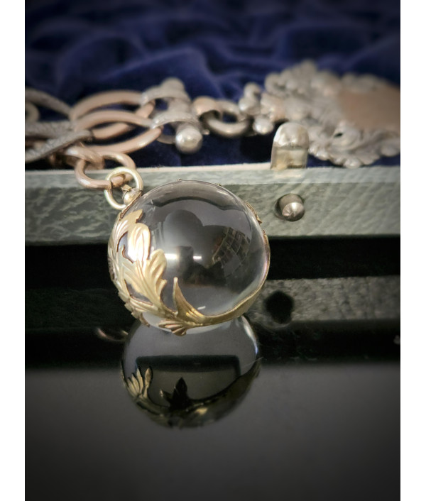 Antique Rock Crystal Pool of Light Pendant
