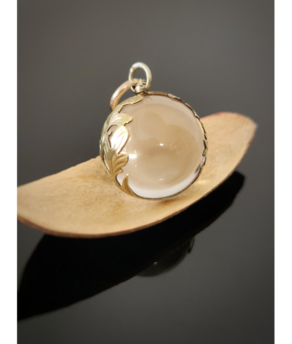 Antique Rock Crystal Pool of Light Pendant