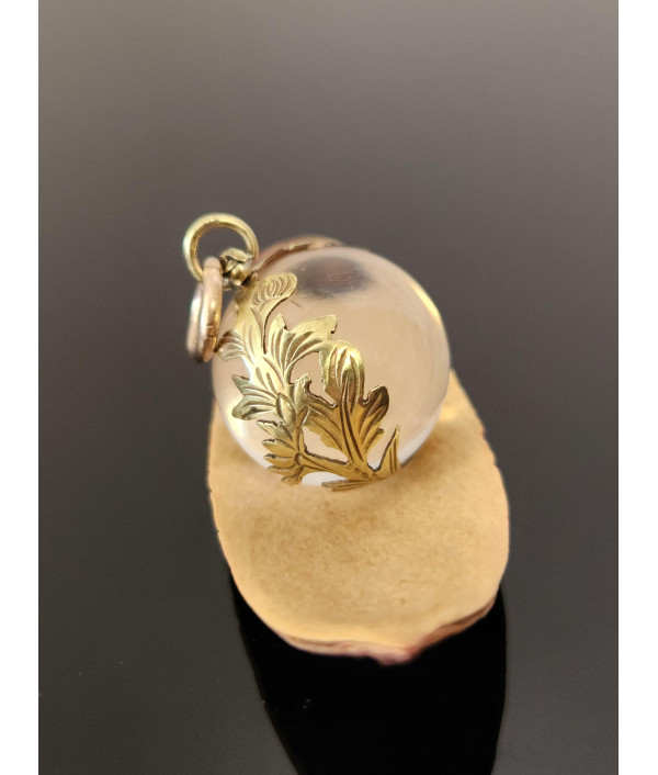Antique Rock Crystal Pool of Light Pendant
