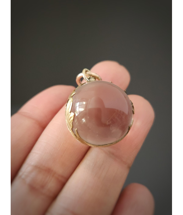 Antique Rock Crystal Pool of Light Pendant