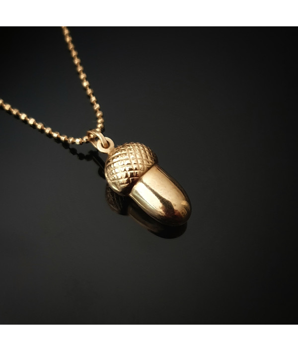 Vintage Mini Acorn Pendant or Charm in 9...