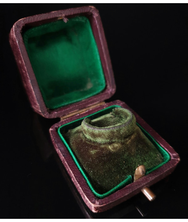 Antique Green Satin and Velvet Lined Rin...