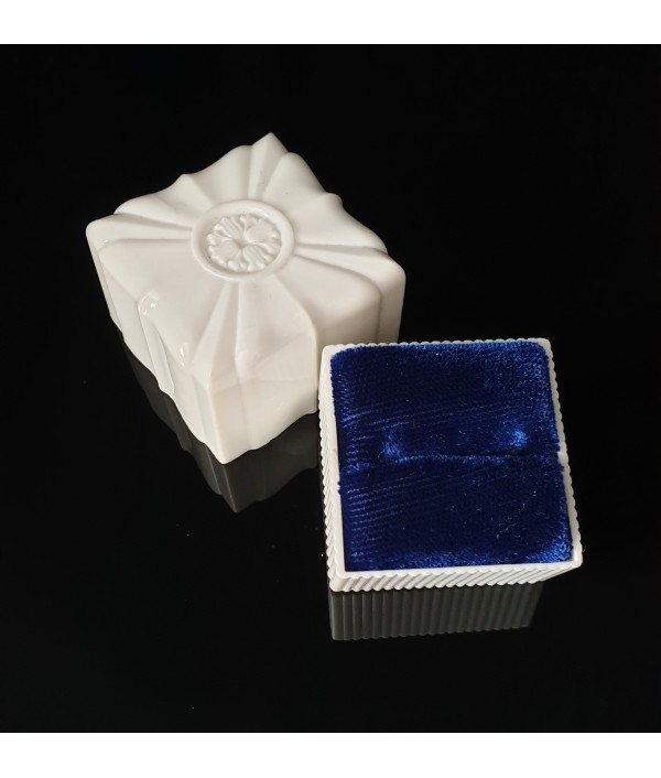 Art Deco Celluloid Ring Display Box with Blue Velvet Lining Art Deco Celluloid Ring Display Box with Blue Velvet Lining