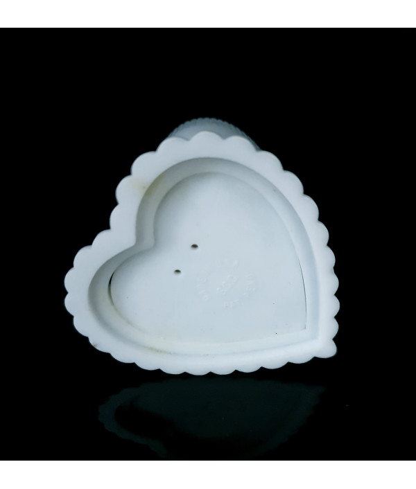 ART DECO HEART SHAPED CELLULOID RING DISPLAY BOX WITH BLUE VELVET LINING ART DECO HEART SHAPED CELLULOID RING DISPLAY BOX WITH BLUE VELVET LINING