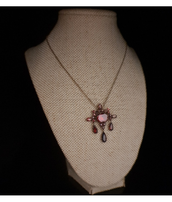 Reserved! Georgian Flat-cut Garnet Brooch Conversion Necklace Reserved! Georgian Flat-cut Garnet Brooch Conversion Necklace