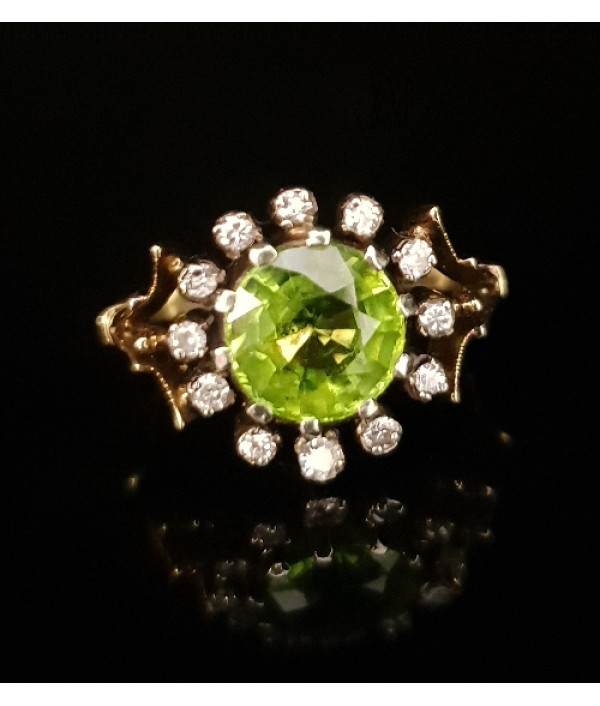 Edwardian Peridot and Diamond ...