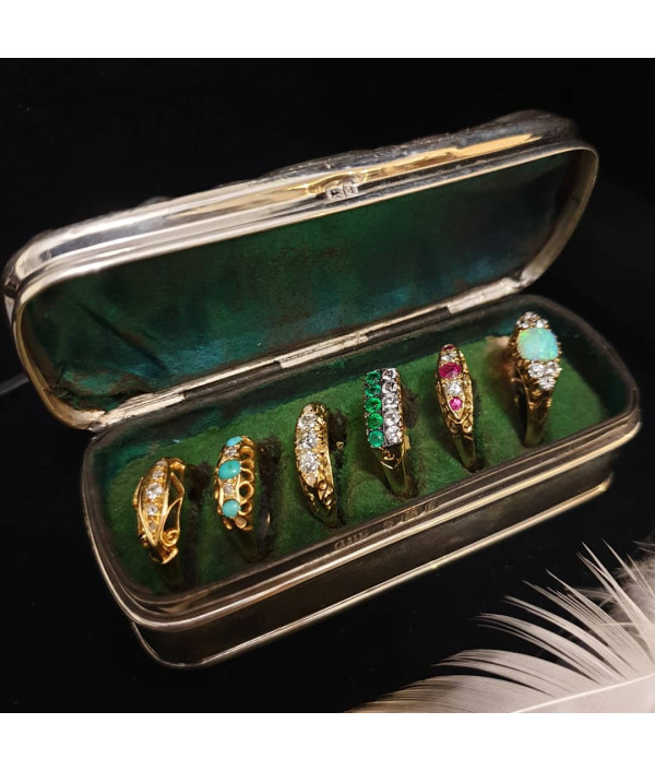 Edwardian 1903 Sterling Silver Multi-Ring Storage or Display box Edwardian 1903 Sterling Silver Multi-Ring Storage or Display box