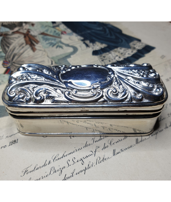 Edwardian 1903 Sterling Silver Multi-Ring Storage or Display box Edwardian 1903 Sterling Silver Multi-Ring Storage or Display box