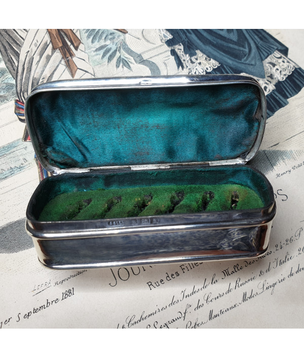 Edwardian 1903 Sterling Silver Multi-Ring Storage or Display box Edwardian 1903 Sterling Silver Multi-Ring Storage or Display box