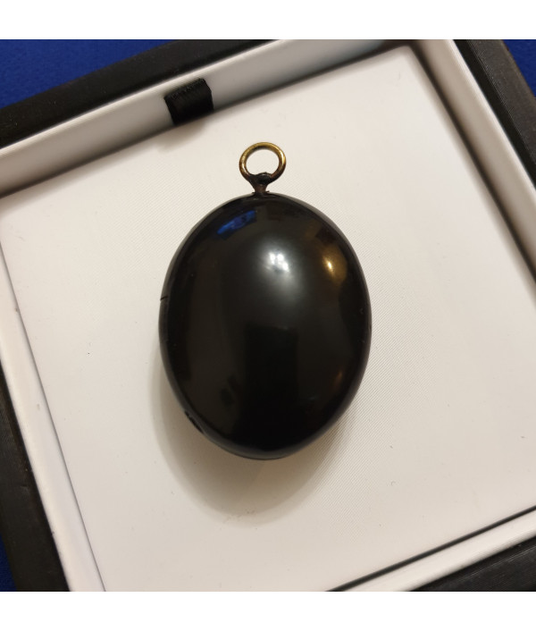 Victorian Vulcanite Mourning L...